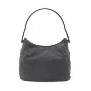 PRADA Pla Handle Nylon Shoulder Bag Black